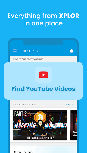 Android application XPLORIFY screenshort