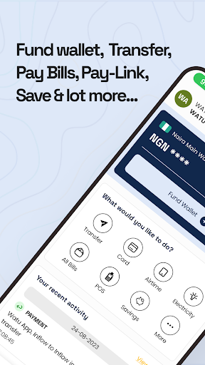 WATU Multipurpose Fintech App Screen 2