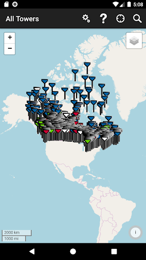 Android application TowerLocator Canada screenshort