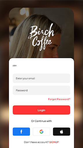 Android application Birch Coffee screenshort