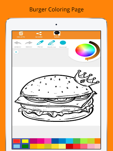 Burger Coloring Book