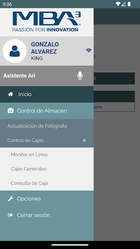 Android application WMS CAJAS screenshort