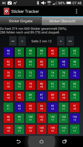 Android application Sticker Tracker screenshort