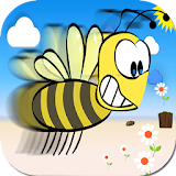 Jumping crazy bee icon