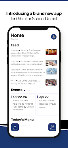 Android application Gibraltar Area Schools screenshort