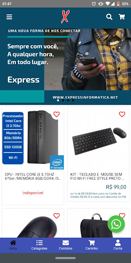Android application Express Informática screenshort