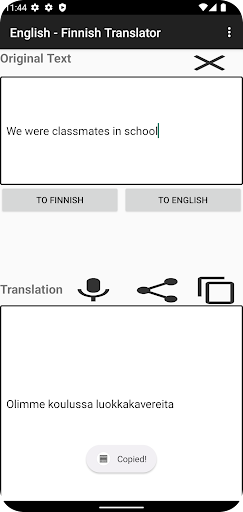English - Finnish Translator Screen 2