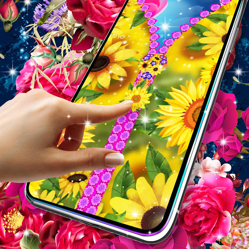 Flower lock screen zipper Screen 3