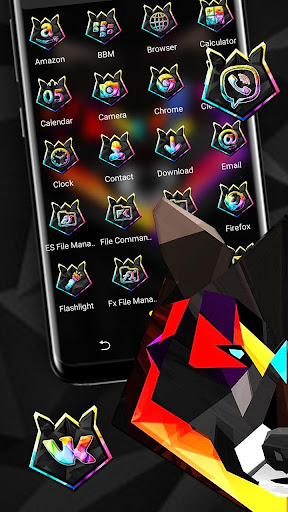 Colorful Wolf Launcher Theme screenshot 6