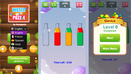 Water Sort Puzzle Agua tipo rompecabezas líquido