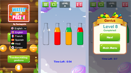 Water Sort Puzzle Liquid Pour Color Water Bottle