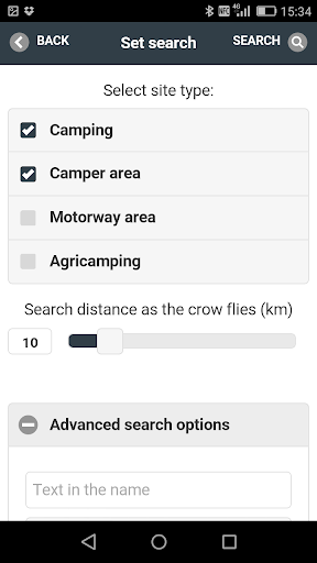 AriApp - Camping/Camper Areas Screen 2