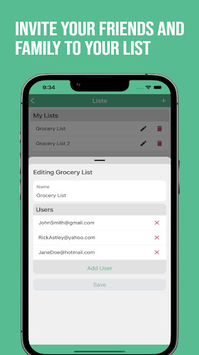 Loaf - Grocery List Screen 2