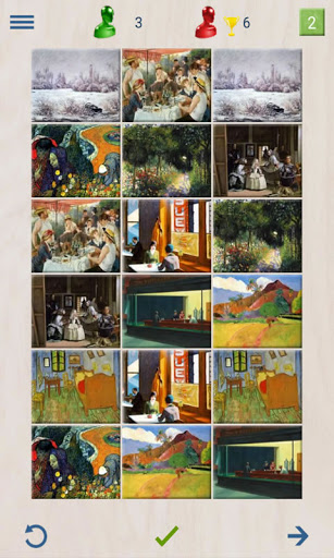 Paintings Memory Game Screen 3
