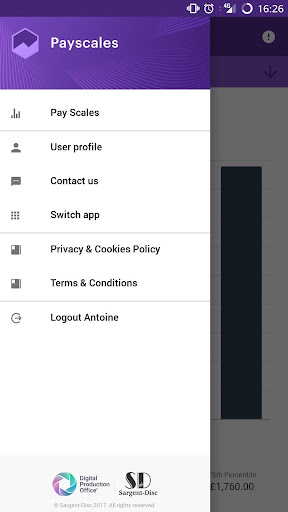 Android application Payscales screenshort