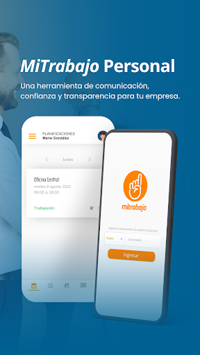 Android application MiTrabajo Personal screenshort