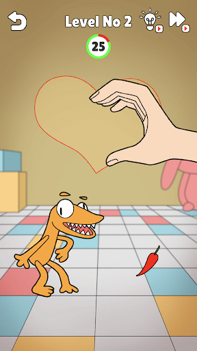 Android application Finger Heart - Monster Refill screenshort