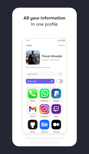 pod – Digital Business Card Screen 2
