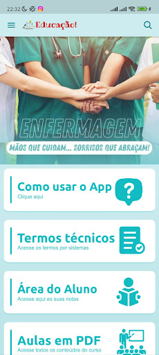 Android application Educação e Cursos screenshort