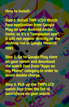 TWP3 LCD Watch Face for WearOSのおすすめ画像2
