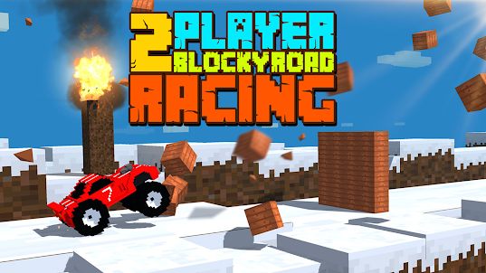 2 Player Blocky Road Racing