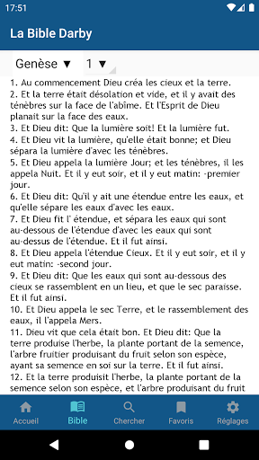 Android application La Bible Darby screenshort