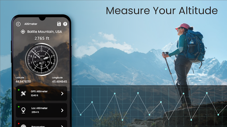 Altimeter GPS with Barometer - New - (Android)