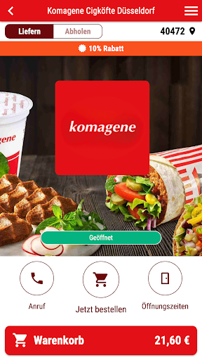 Android application Komagene Cigköfte Düsseldorf screenshort