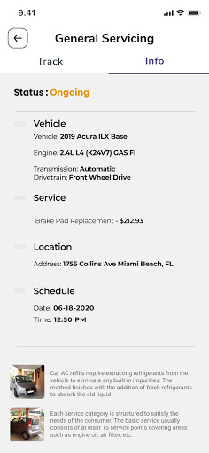 Beyond Garage | Service App Screen 3