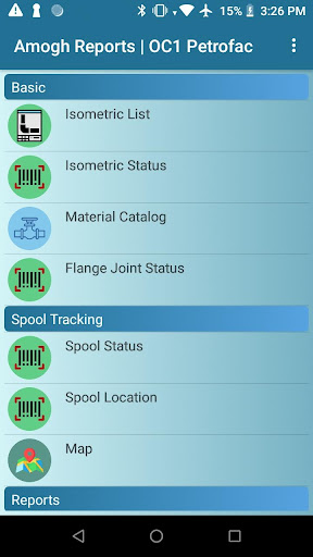 Amogh Reports Screen 2