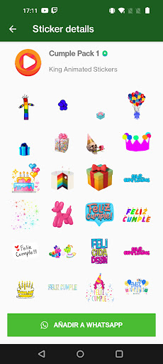 Android application Happy Birthday WASticker screenshort