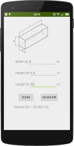 The volume of excavation works Screen 3
