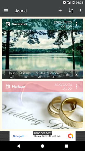 Android application Events Book screenshort