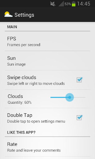 Sun and Clouds Live Wallpaper Screen 3