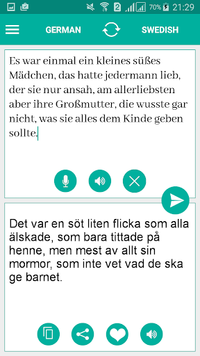 Android application Swedish German Translator screenshort