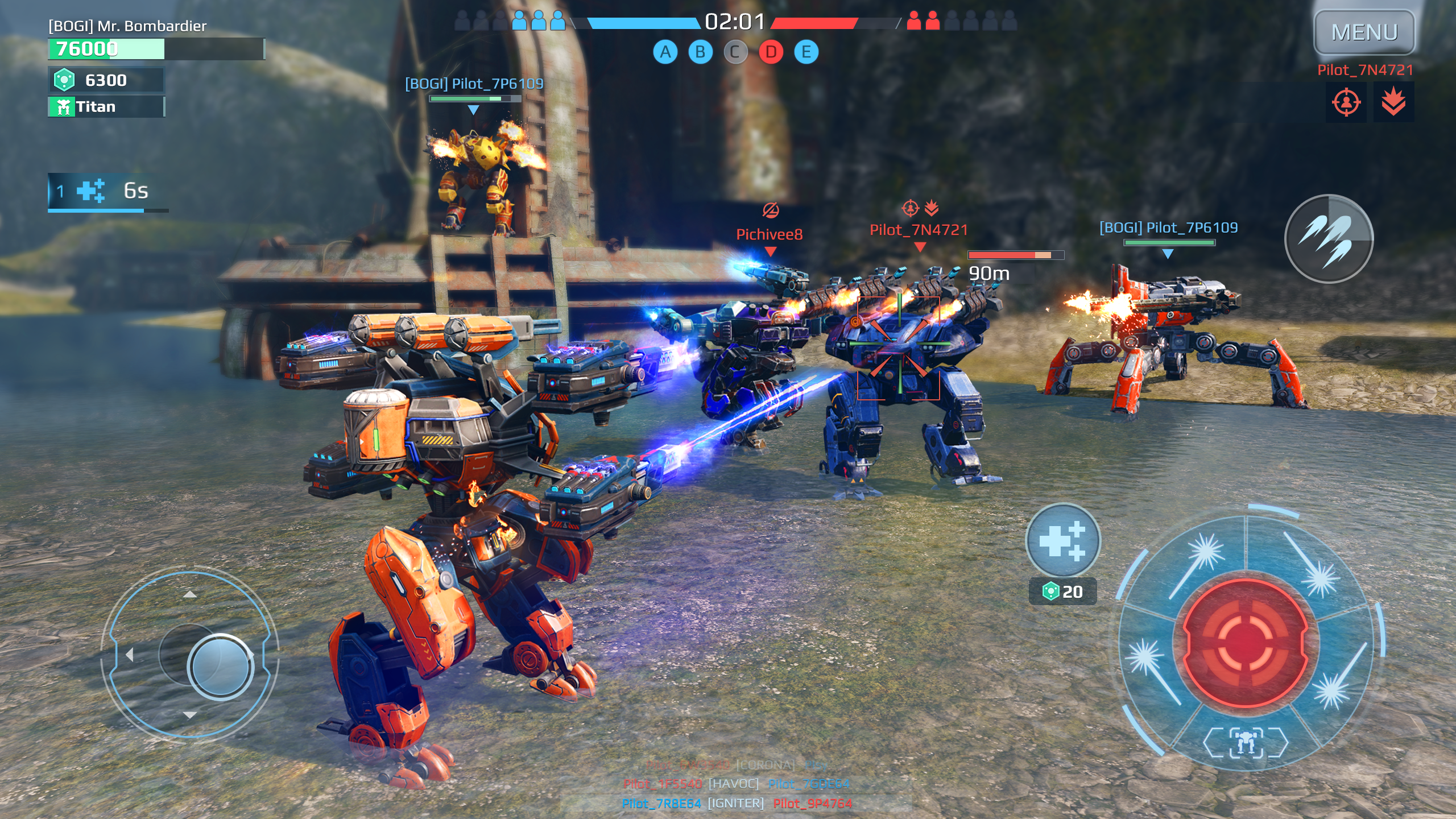 Android application War Robots Multiplayer Battles screenshort