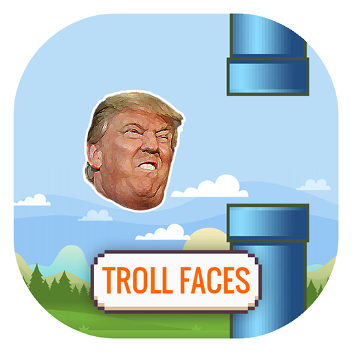 Flying Troll Faces logo