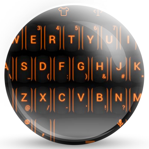 Keyboard Theme Neon Orange  Icon