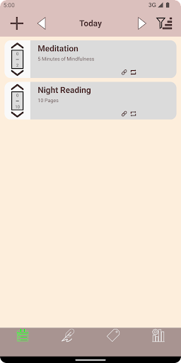 Android application Habitus screenshort