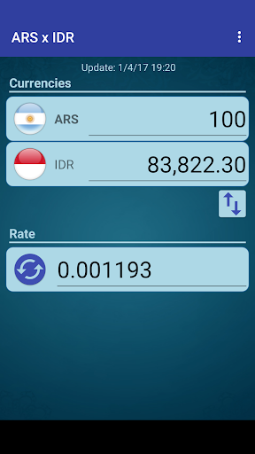 Android application Arg. Peso x Indonesian Rupiah screenshort