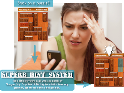 Unblock Red Wood - slide puzzle