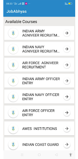 Android application JobAbhyas screenshort
