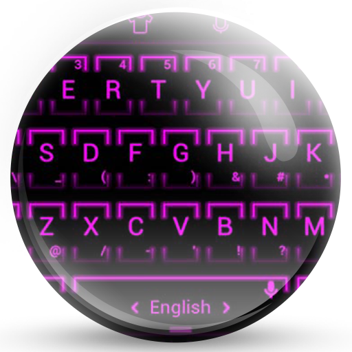 Keyboard Theme Neon 2 Purple