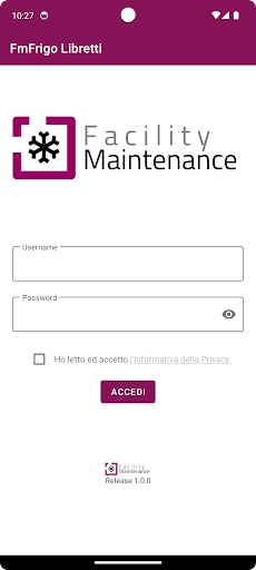 Android application FmFrigo Libretti Impianto screenshort