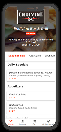 Android application Endivine screenshort