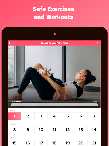 Screenshot of Postnatal Workouts