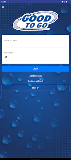 Android application Good to Go Car Wash screenshort