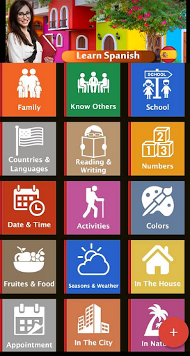 Android application Learn Spanish screenshort