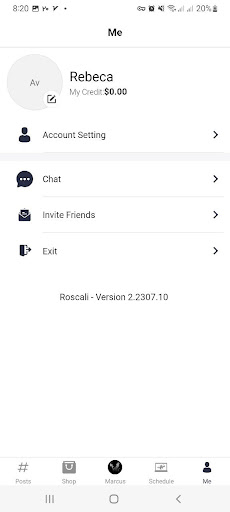 Android application Roscali screenshort