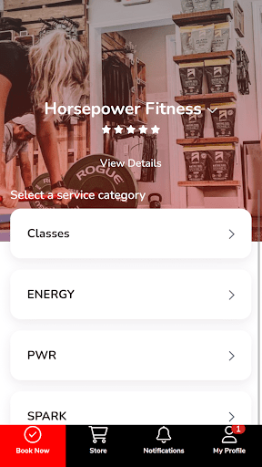 Android application Horsepower Fitness screenshort